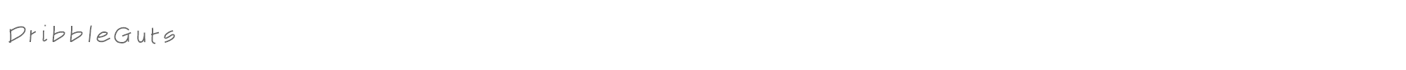 Sample characters Dribble Guts Font