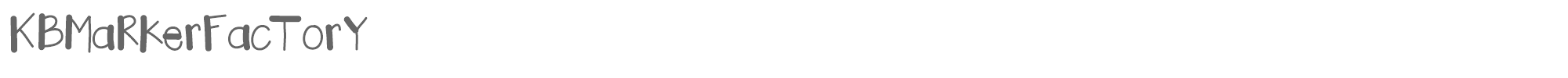 KB Marker Factory KBMaRkerFacTorY.ttf font preview
