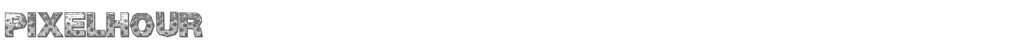 Sample characters Pixel Hour Font