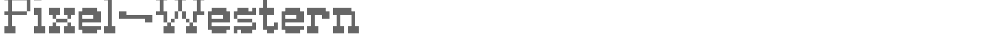 Sample characters Pixel Western Font