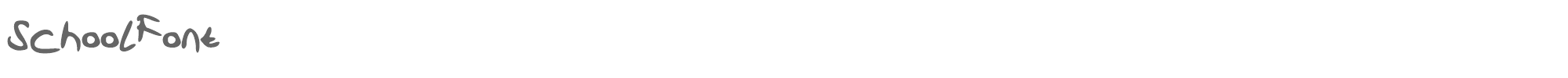 Sample characters School Font Font