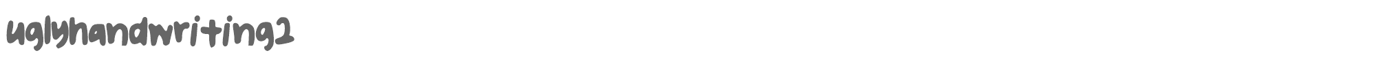 Ugly Handwriting uglyhandwriting2.otf font preview