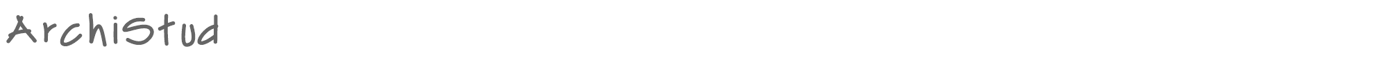 Sample characters ArchiStud Font