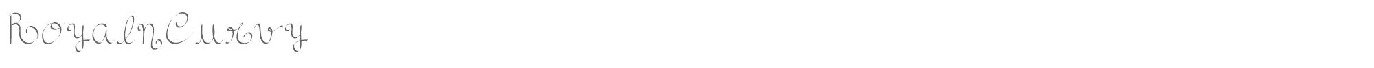 Sample characters RoyalnCurvy Font