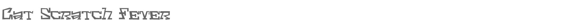 Sample characters Cat Scratch Fever Font