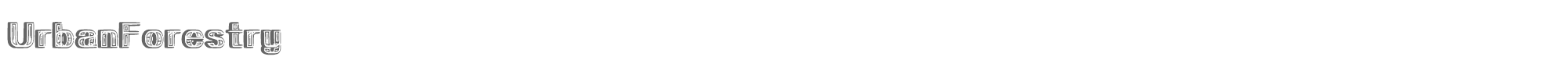 Sample characters Urban Forestry Font