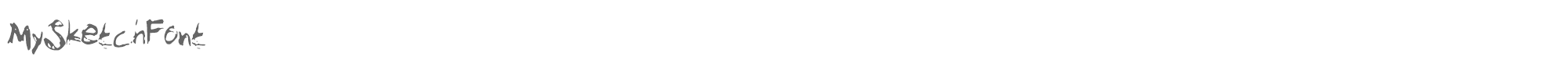 Sample characters My Sketch Font Font