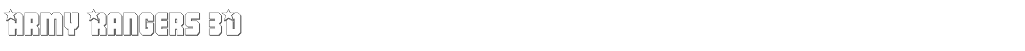 Army Rangers armyrangers3d.ttf font preview