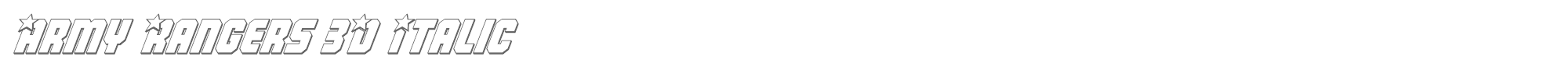 Army Rangers armyrangers3dital.ttf font preview