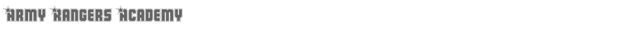 Army Rangers armyrangersacad.ttf font preview