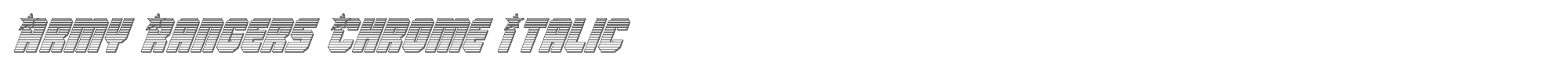 Army Rangers armyrangerschromeital.ttf font preview