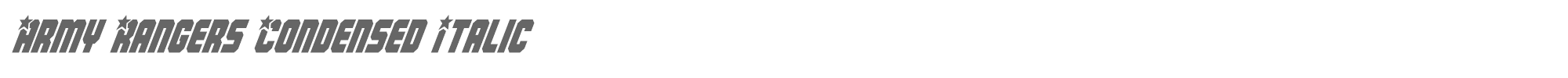Army Rangers armyrangerscondital.ttf font preview