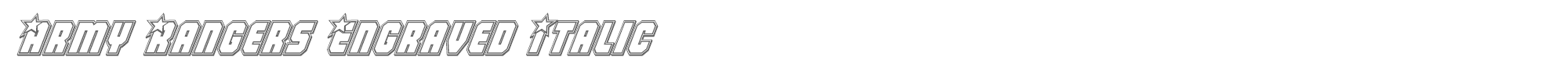 Army Rangers armyrangersengravital.ttf font preview