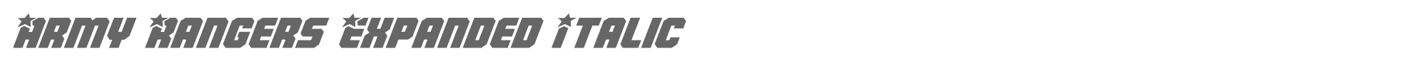 Army Rangers armyrangersexpandital.ttf font preview