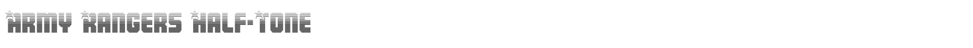 Army Rangers armyrangershalf.ttf font preview