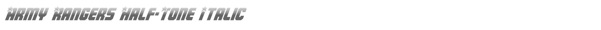 Army Rangers armyrangershalfital.ttf font preview