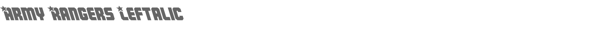 Army Rangers armyrangersleft.ttf font preview