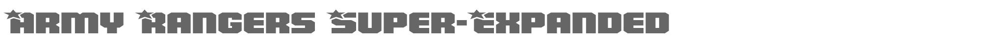 Army Rangers armyrangerssuperexpand.ttf font preview