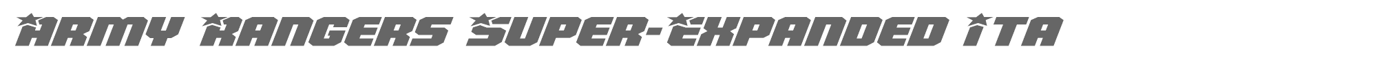 Army Rangers armyrangerssuperexpandital.ttf font preview