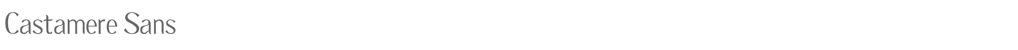 Sample characters Castamere Sans Font