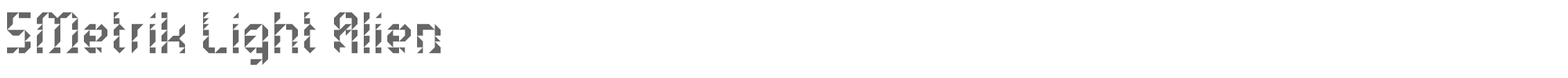 5 metrik 5metrik_light_alien.ttf font preview