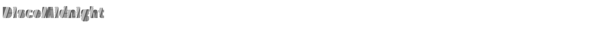 Sample characters Disco Midnight Font