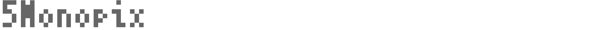 Sample characters 5 Monopix Font