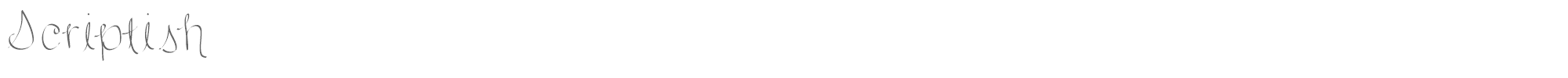 Sample characters Scriptish Font