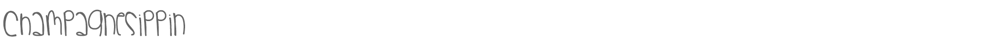 Sample characters Champagne Sippin Font