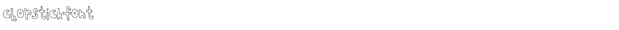 Chopstickfont chopstickfont.ttf font preview