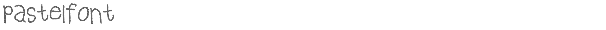 Sample characters Pastelfont Font