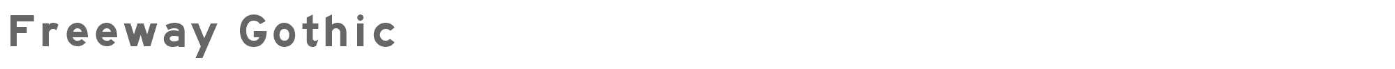 Freeway Gothic freewaygothic.ttf font preview
