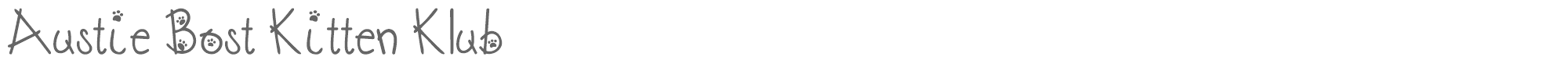 Austie Bost Kitten Klub AustieBostKittenKlub.ttf font preview