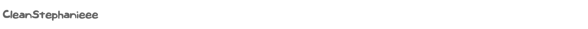 Sample characters Clean Stephanieee Font