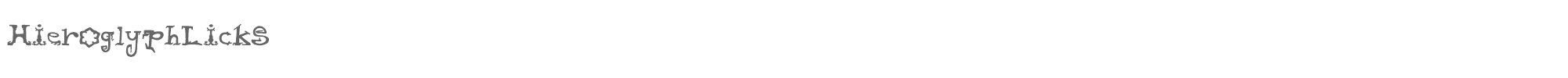 Hieroglyph Licks HieroglyphLicks.ttf font preview
