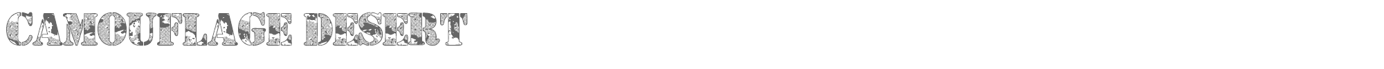 Sample characters Camouflage Font