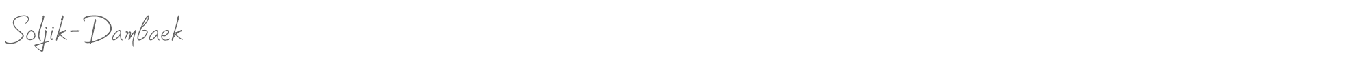 Sample characters Soljik Dambaek Font