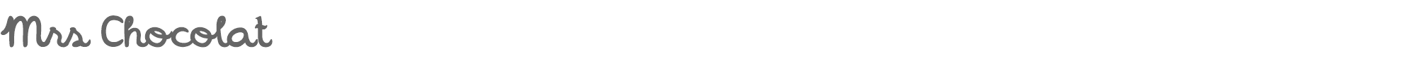 Sample characters Mrs Chocolat Font