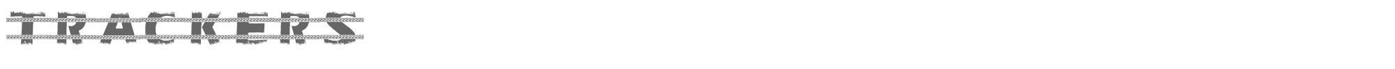 Sample characters Trackers Font