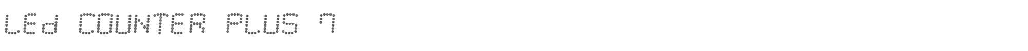 LED Counter Plus 7 led_counter_plus_7_italic.ttf font preview