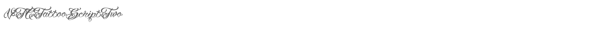 Sample characters VTC Tattoo Script Two Font