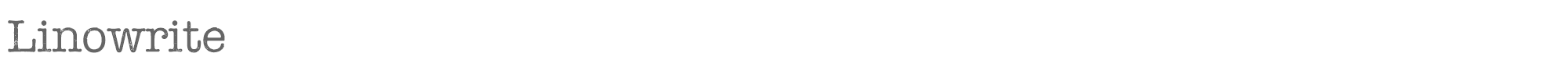 Sample characters Linowrite Font