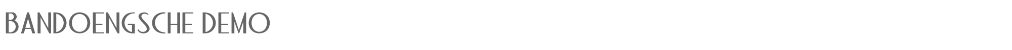 Sample characters Bandoengsche Font