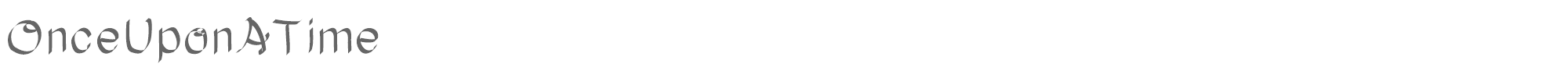 Sample characters Once upon a time Font