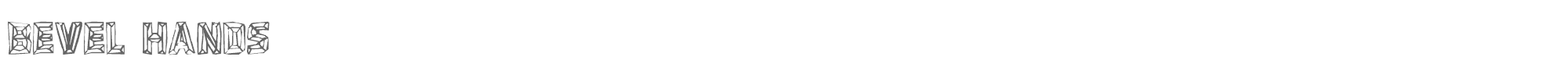 Sample characters Bevel Hands Font