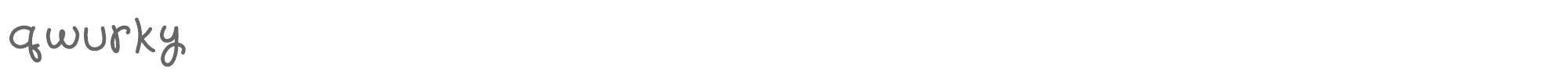 Sample characters Qwurky Font