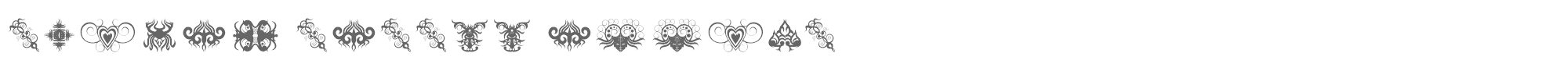 Sample characters Tribal Tattoo Addict Font
