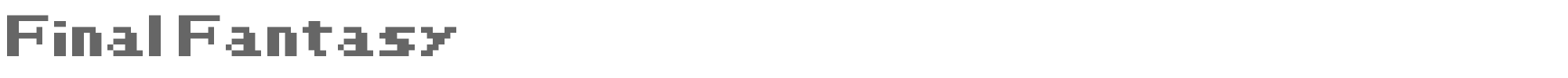 Sample characters Final Fantasy Font