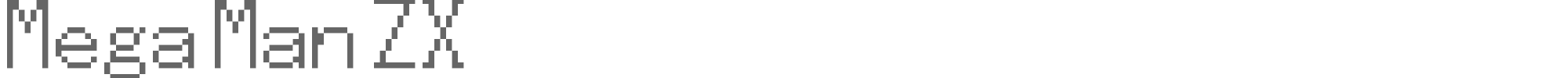 Sample characters Mega Man ZX Font