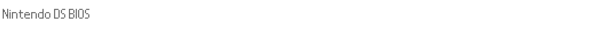 Sample characters Nintendo DS BIOS Font